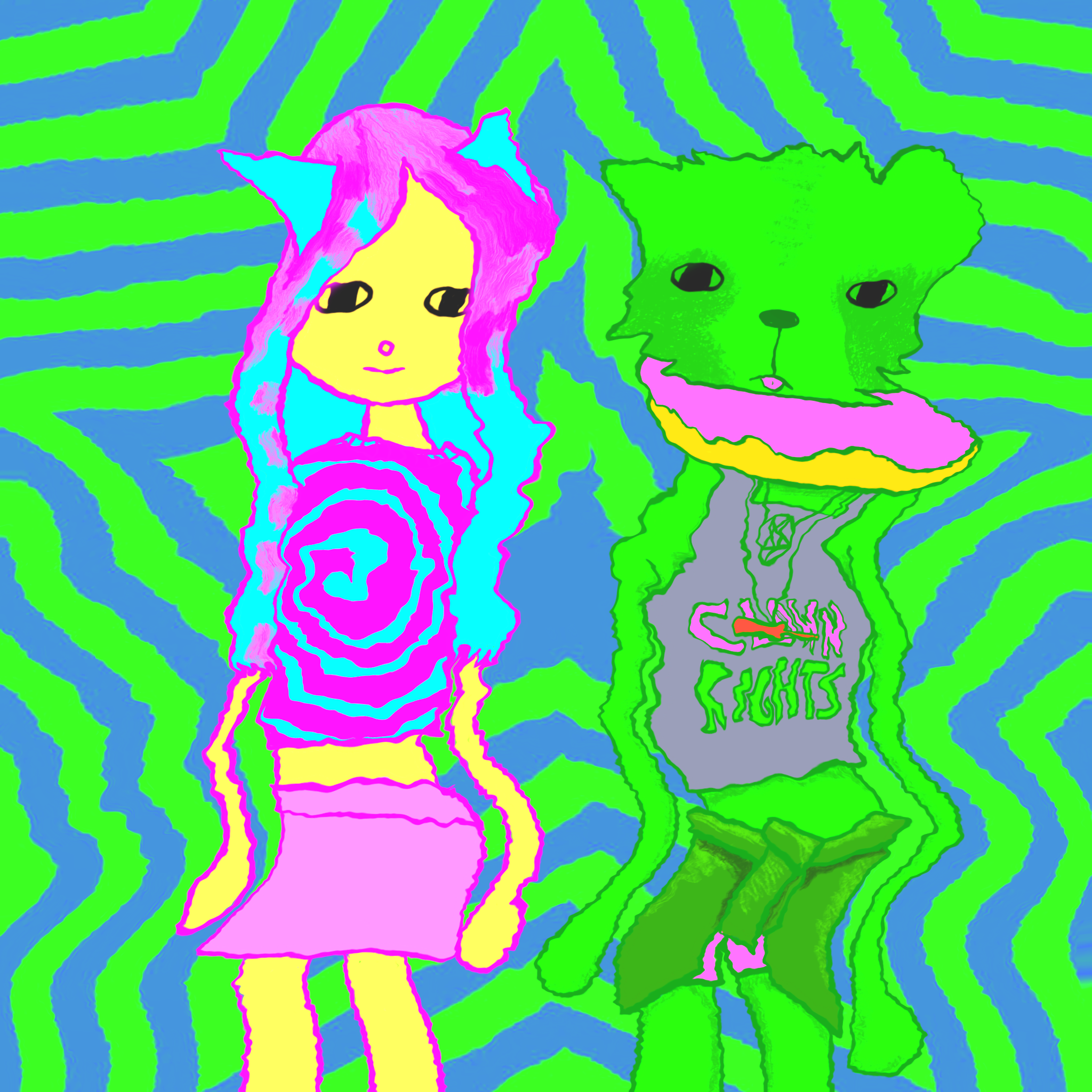 drawing of angel and rose